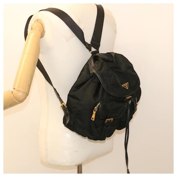 Prada Black Backpack with Gold Accents - Picture 3 of 13